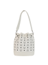 Dessau Bucket Bag, &pound;250, Handbags, Black/White, Leather, Back view